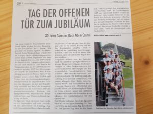 Bericht Schanfiggerzeitung